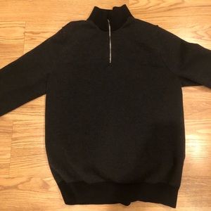 Charcoal Quarter Zip Sweater